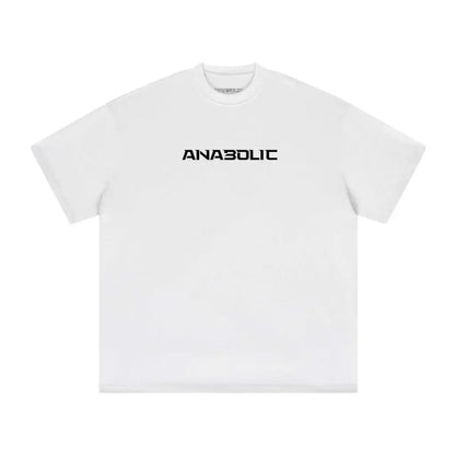 Anabolic Oversized Heavyweight T-shirt - Black Logo (low-key) - White / Xs