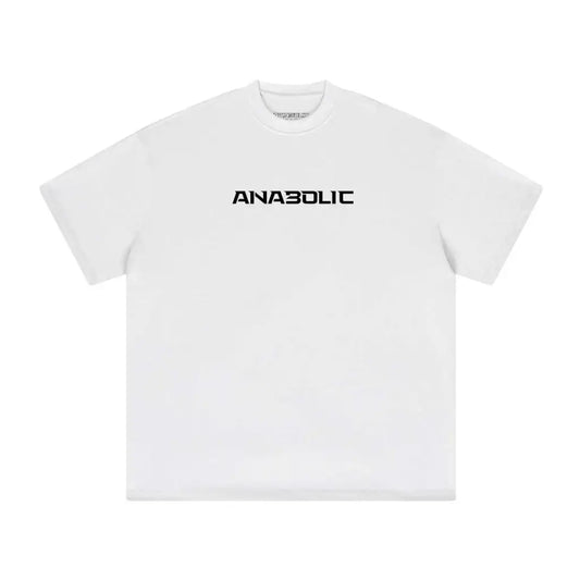 Anabolic Oversized Heavyweight T-shirt - Black Logo (low-key) - White / Xs