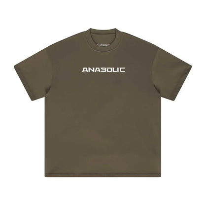 Anabolic Oversized Heavyweight T-shirt - White Logo (high-key) - Dark Taupe / Xs