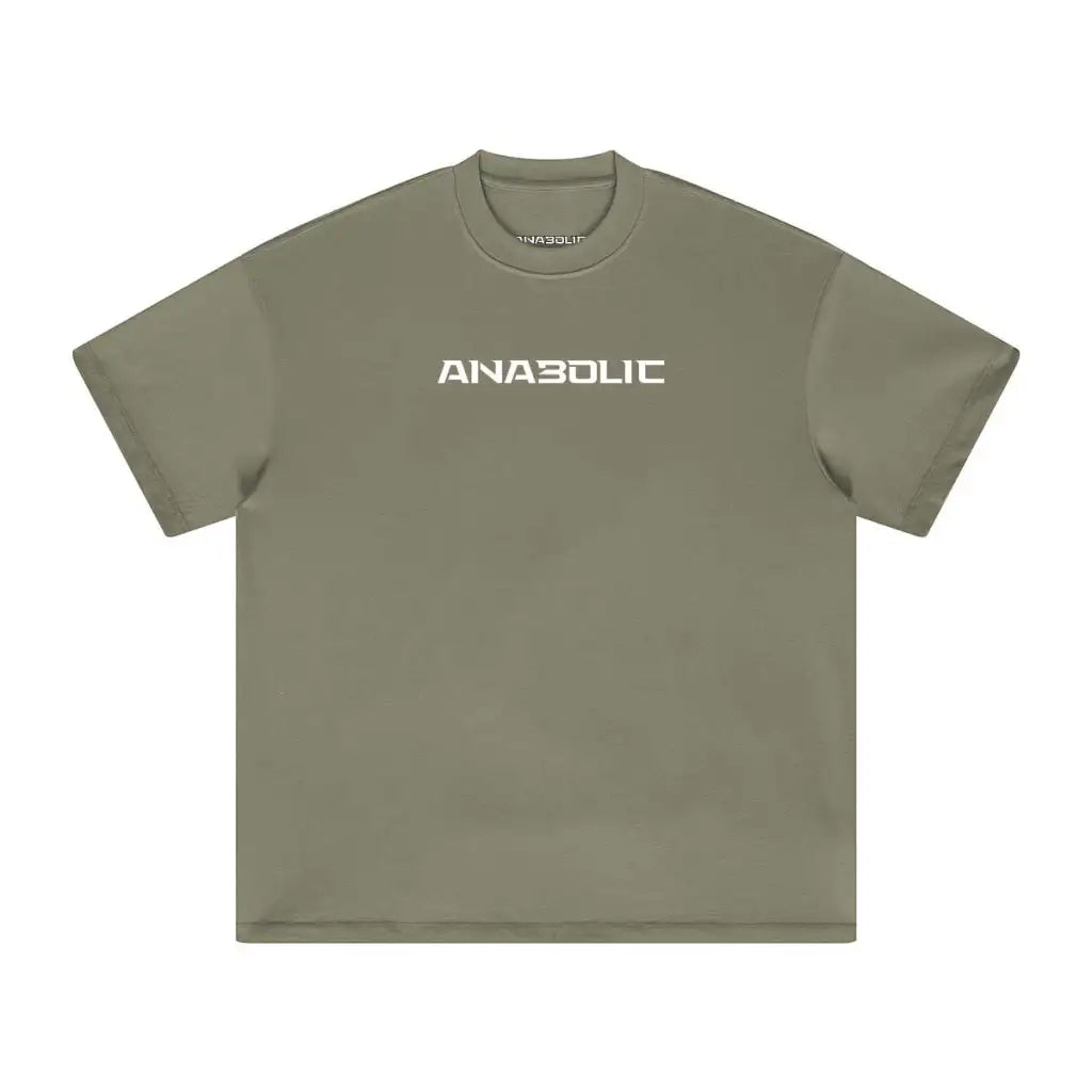 Anabolic Oversized Heavyweight T-shirt - White Logo (low-key) - Artichoke / Xs