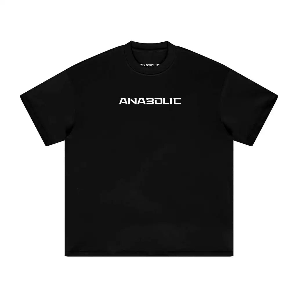 Anabolic Oversized Heavyweight T-shirt - White Logo (low-key) - Black / Xs