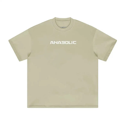 Anabolic Oversized Heavyweight T-shirt - White Logo (low-key) - Pastel Gray / Xs