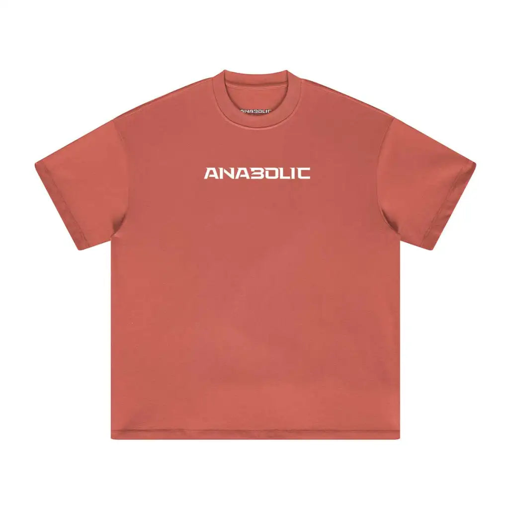 Anabolic Oversized Heavyweight T-shirt - White Logo (low-key) - Salmon / Xs