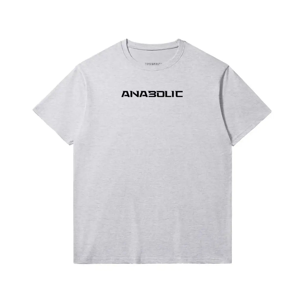 Anabolic Slim Fit Heavyweight T-shirt - Black Logo (low Key) - Medium Heather Gray / Xs