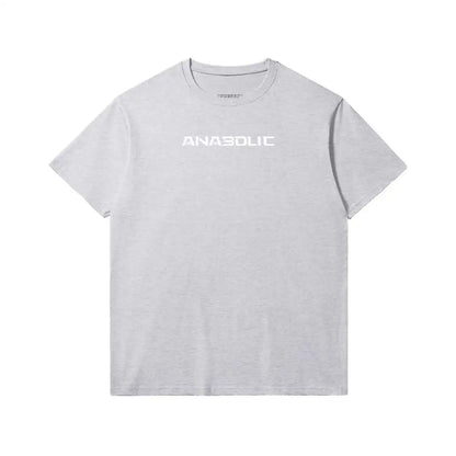 Anabolic Slim Fit Heavyweight T-shirt - White Logo (high-key) - Medium Heather Gray / Xs