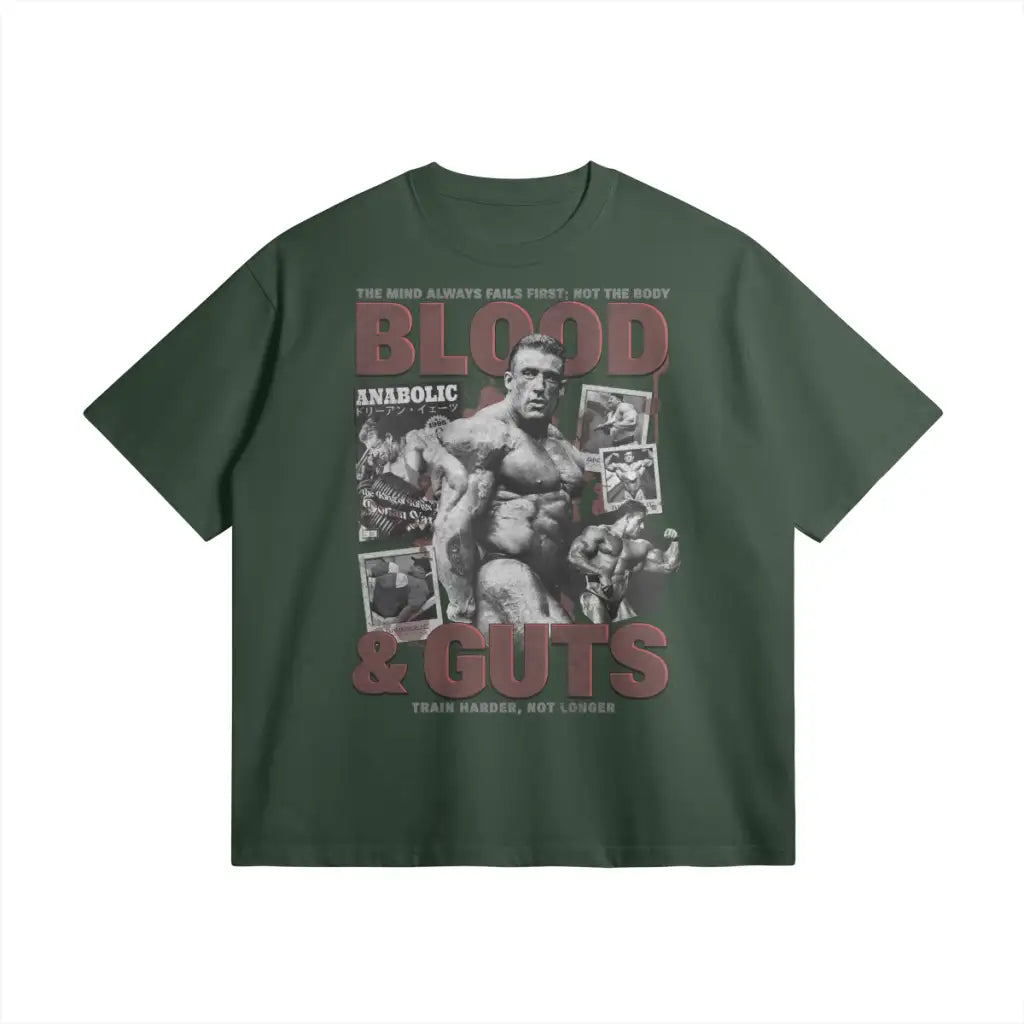 Blood & Guts | Oversized Heavyweight T-shirt - Cactus Green / Xs