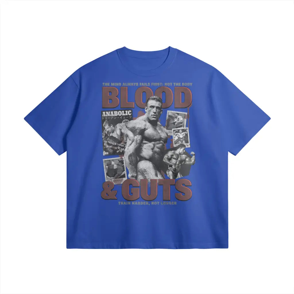 Blood & Guts | Oversized Heavyweight T-shirt - Cerulean Blue / Xs