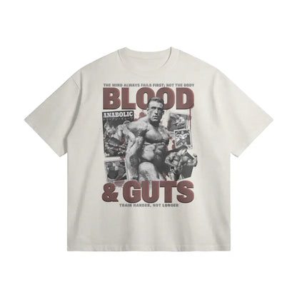 Blood & Guts | Oversized Heavyweight T-shirt - Heather Gray / Xs