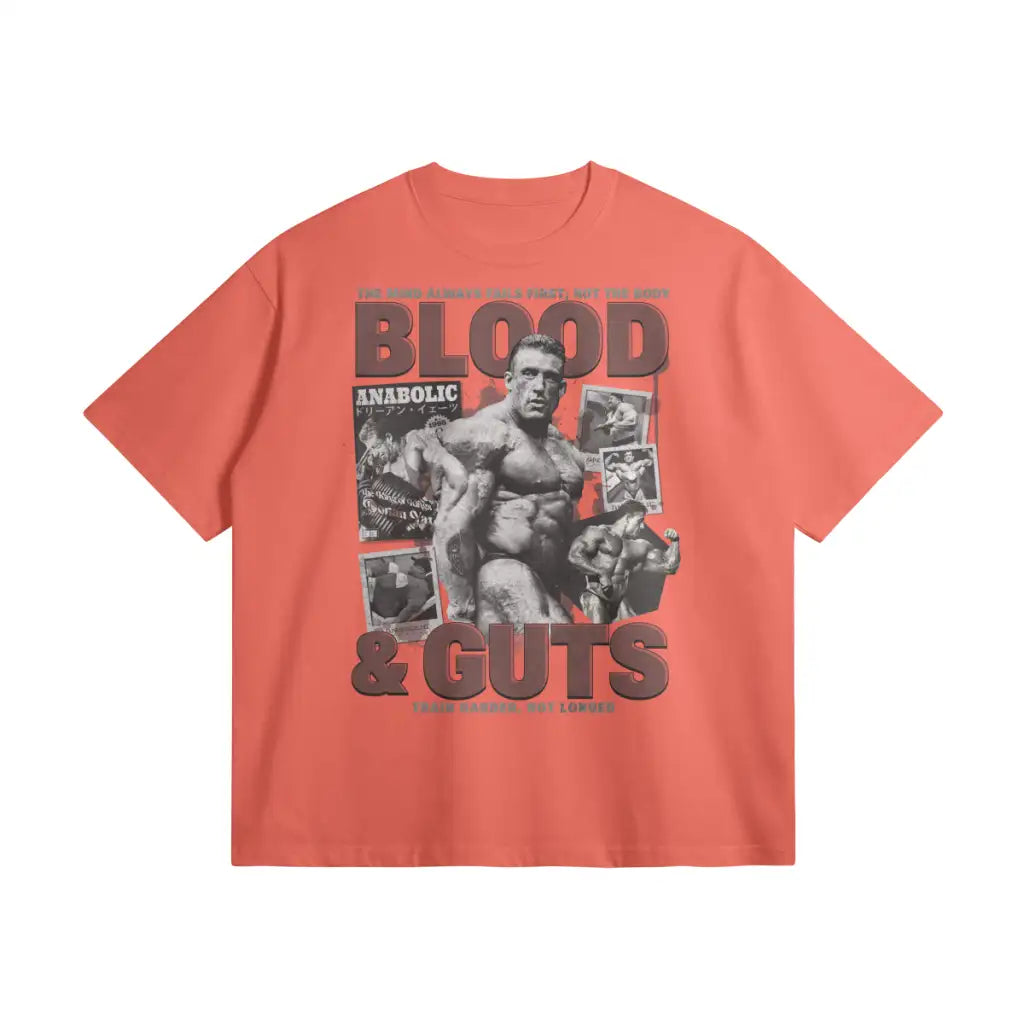 Blood & Guts | Oversized Heavyweight T-shirt - Salmon / Xs
