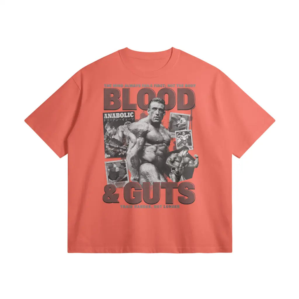 Blood & Guts | Oversized Heavyweight T-shirt - Salmon / Xs