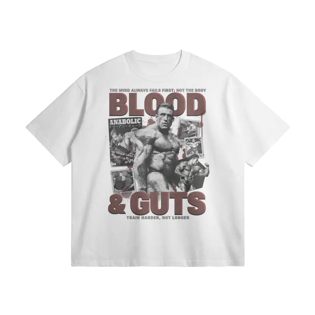 Blood & Guts | Oversized Heavyweight T-shirt - White / Xs