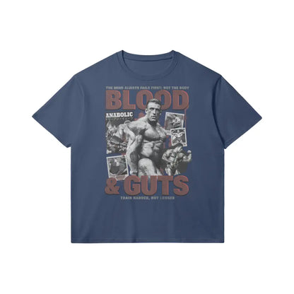 Blood & Guts | Slim Fit Heavyweight T-shirt - Dark Navy / Xs
