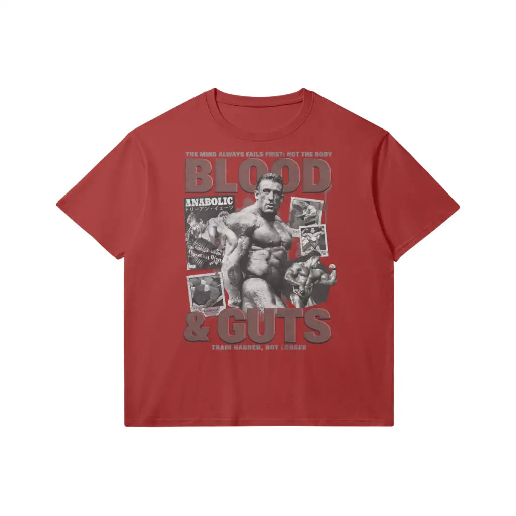 Blood & Guts | Slim Fit Heavyweight T - shirt - Red / Xs