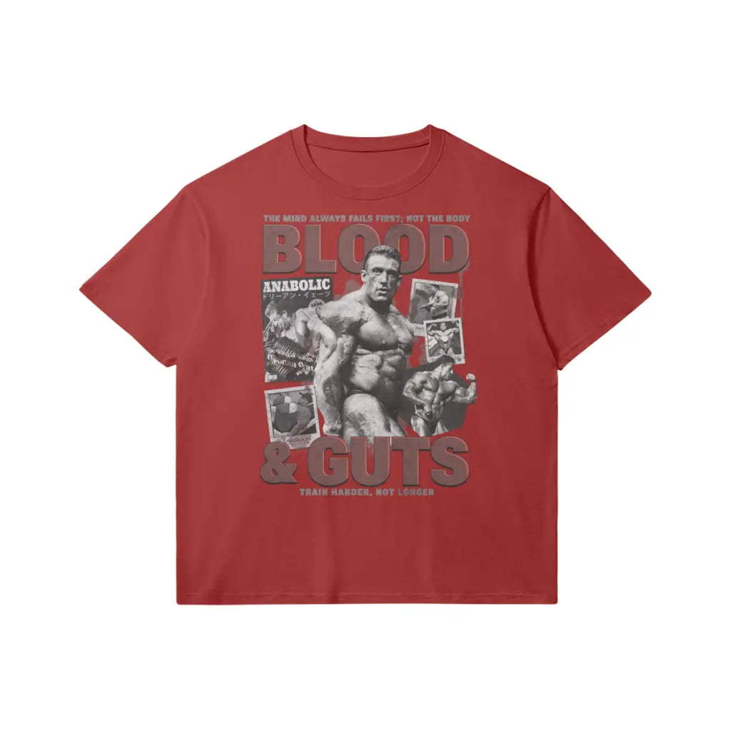 Blood & Guts | Slim Fit Heavyweight T-shirt - Red / Xs