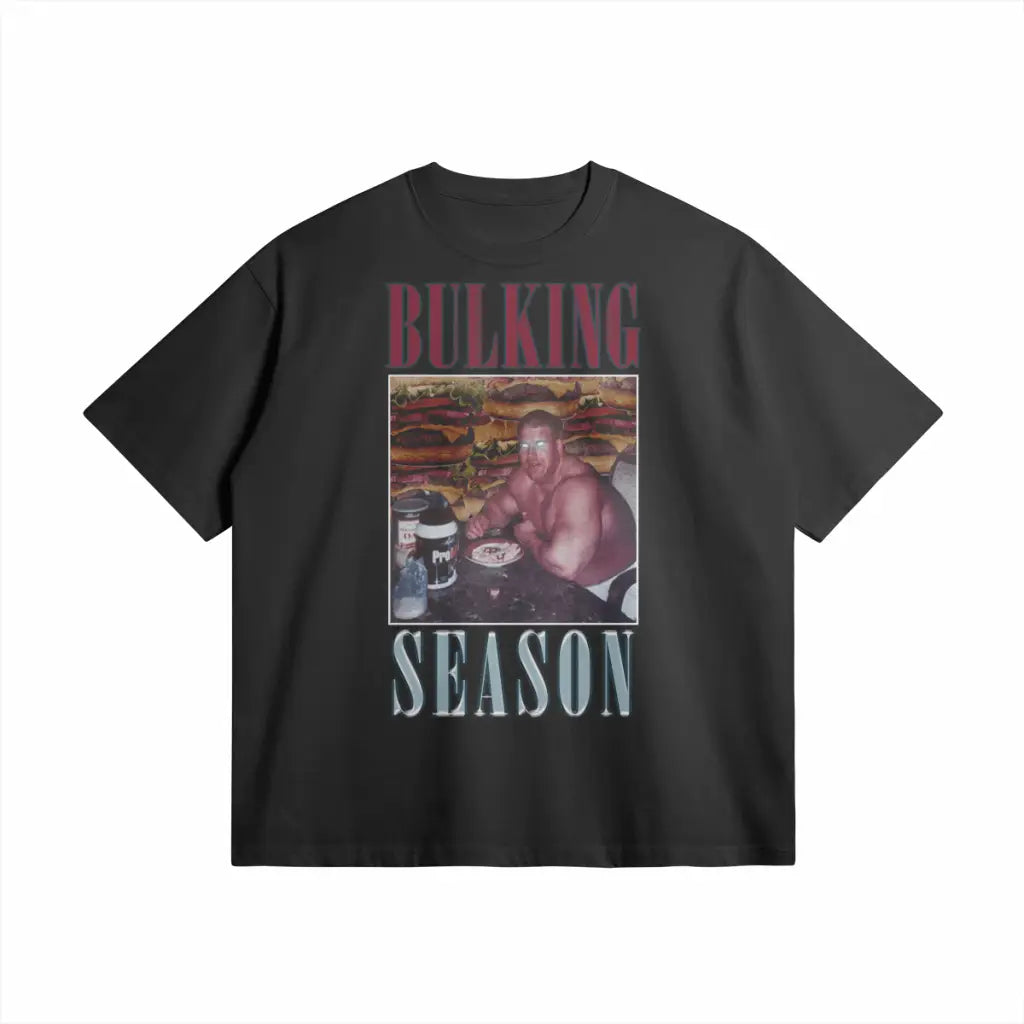 Bulking Season V1 | Oversized Heavyweight T-shirt - Black / Xs