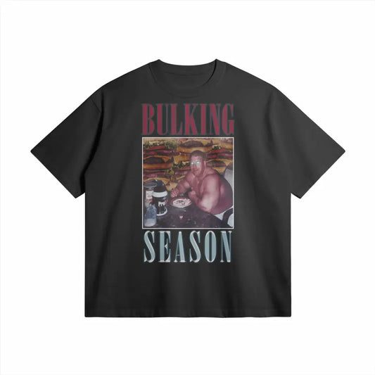 Bulking Season V1 | Oversized Heavyweight T-shirt - Black / Xs