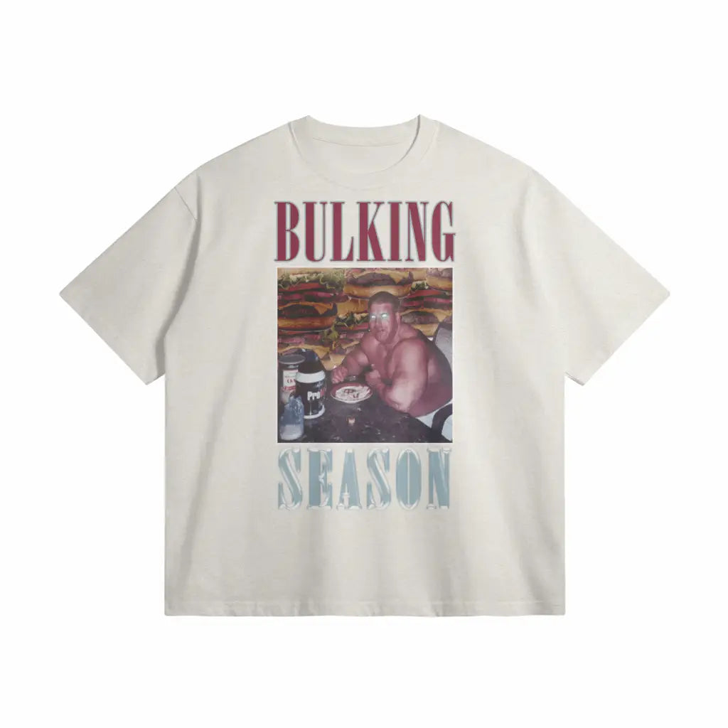 Bulking Season V1 | Oversized Heavyweight T-shirt - Heather Gray / Xs