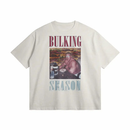 Bulking Season V1 | Oversized Heavyweight T-shirt - Heather Gray / Xs