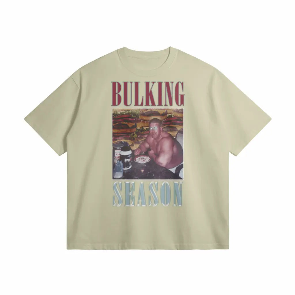 Bulking Season V1 | Oversized Heavyweight T-shirt - Pastel Gray / Xs