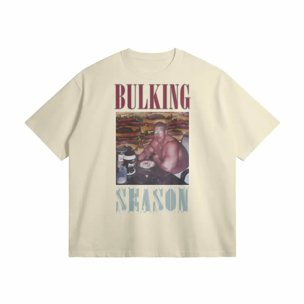 Bulking Season V1 | Oversized Heavyweight T-shirt - White Rock / Xs