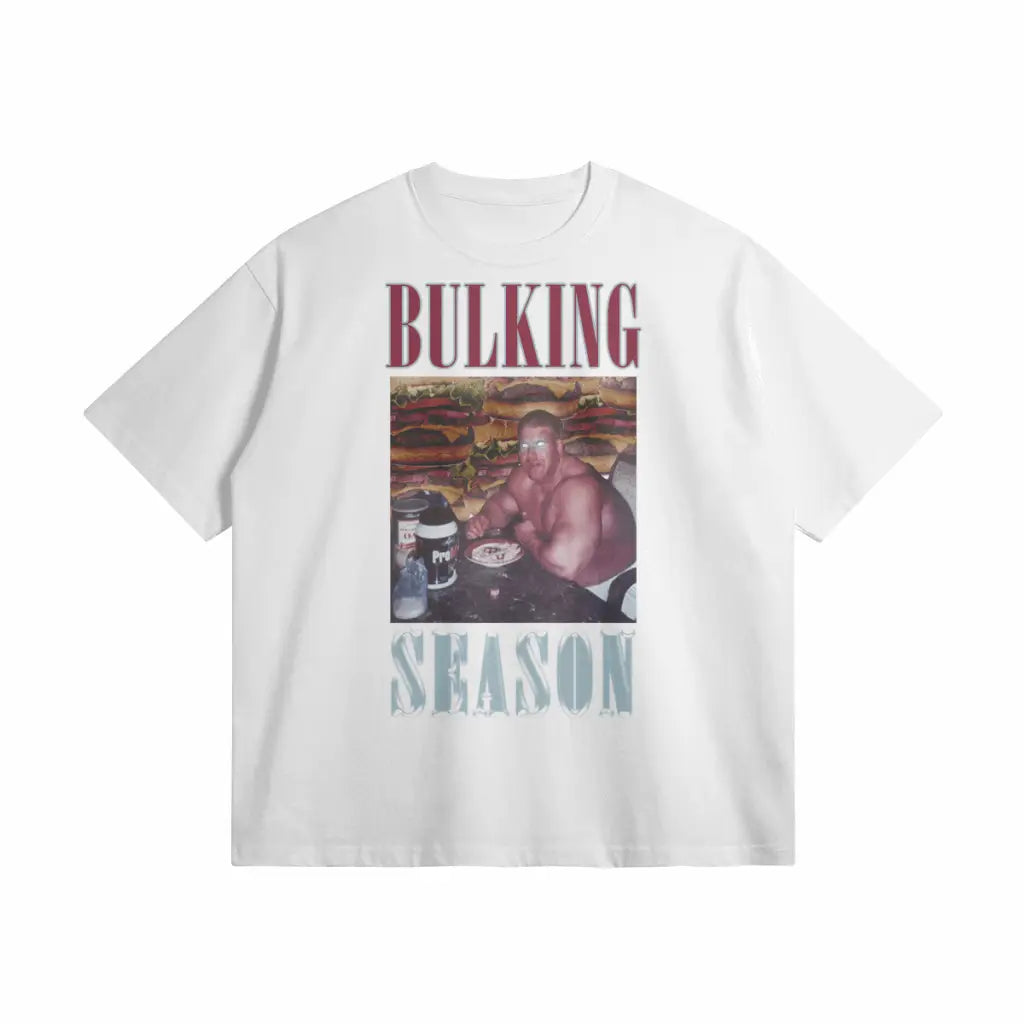 Bulking Season V1 | Oversized Heavyweight T-shirt - White / Xs