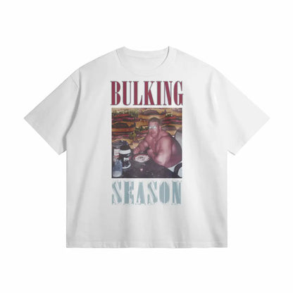 Bulking Season V1 | Oversized Heavyweight T-shirt - White / Xs