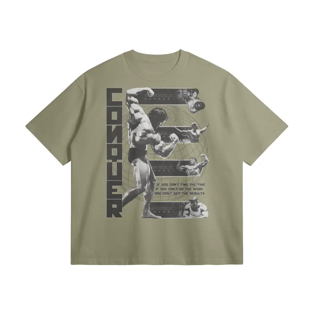 Conquer | Oversized Heavyweight T - shirt - Artichoke / Xs