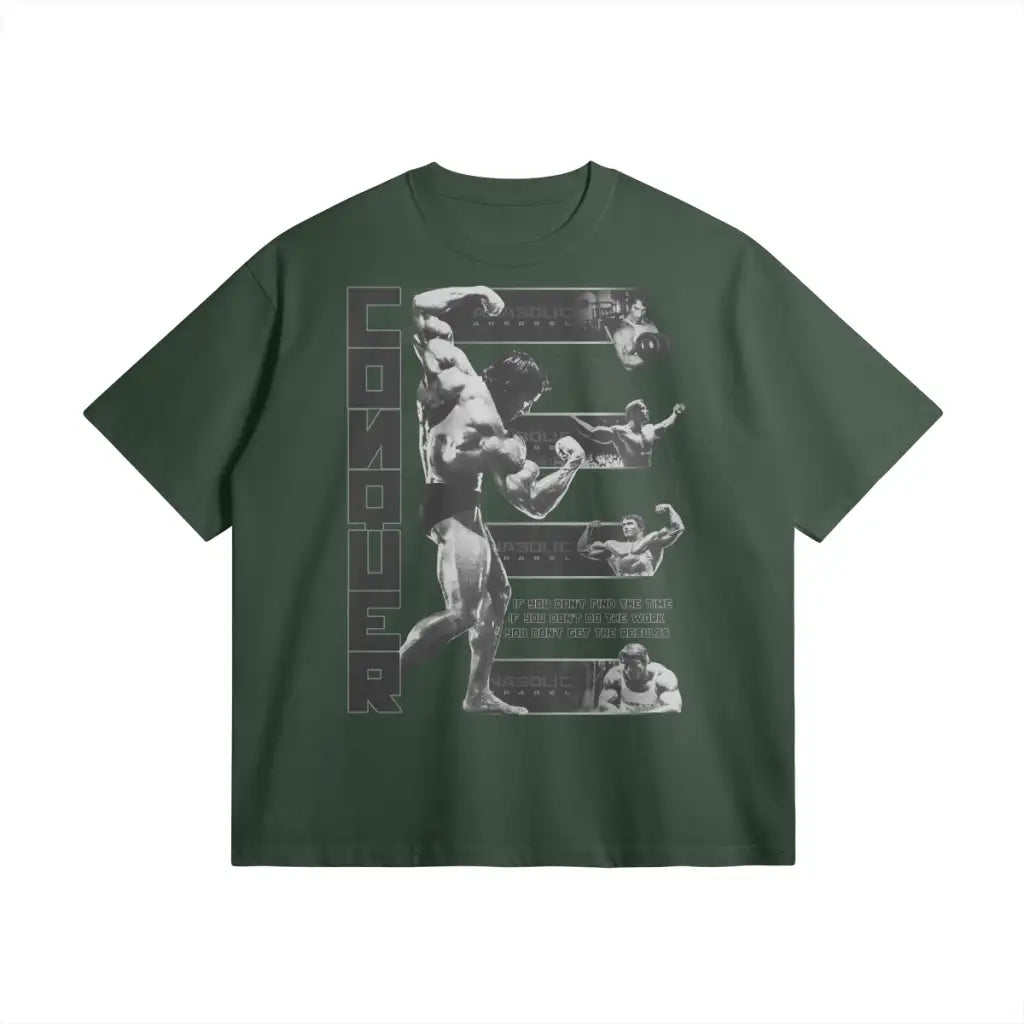 Conquer | Oversized Heavyweight T-shirt - Cactus Green / Xs