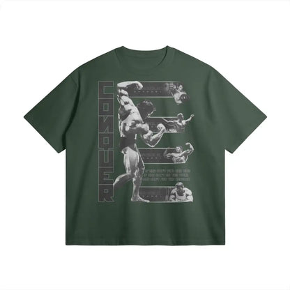 Conquer | Oversized Heavyweight T - shirt - Cactus Green / Xs