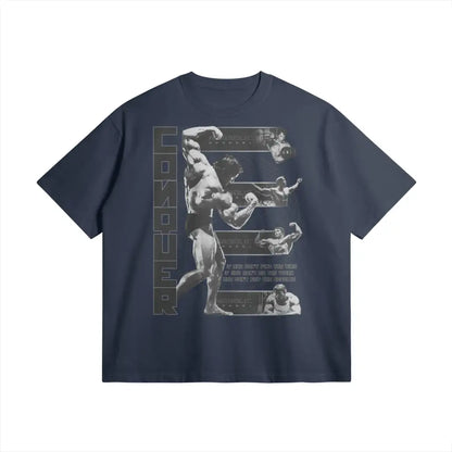 Conquer | Oversized Heavyweight T - shirt - Regal Blue / Xs