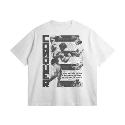 Conquer | Oversized Heavyweight T-shirt - White / Xs
