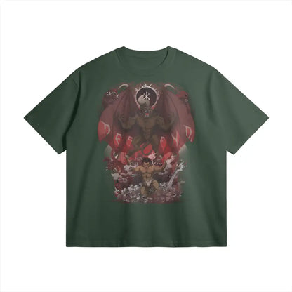 Descend | Oversized Heavyweight T - shirt - Cactus Green / Xs