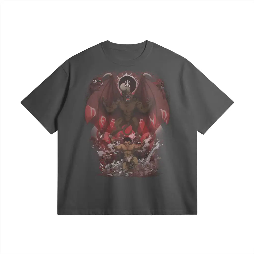 Descend | Oversized Heavyweight T - shirt - Carbon Gray / Xs