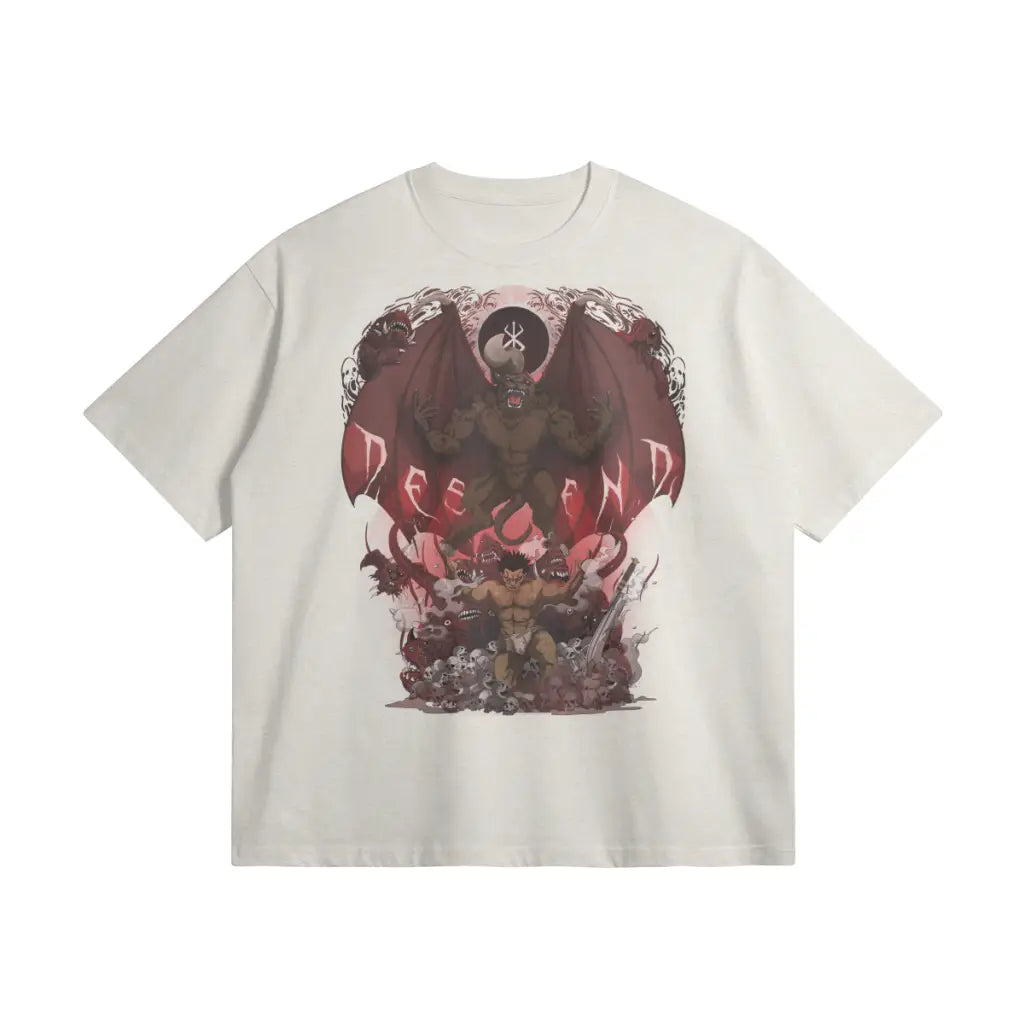 Descend | Oversized Heavyweight T-shirt - Heather Gray / Xs