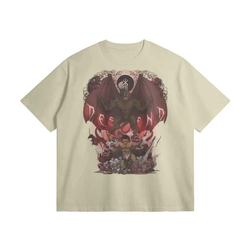 Descend | Oversized Heavyweight T-shirt - Pastel Gray / Xs