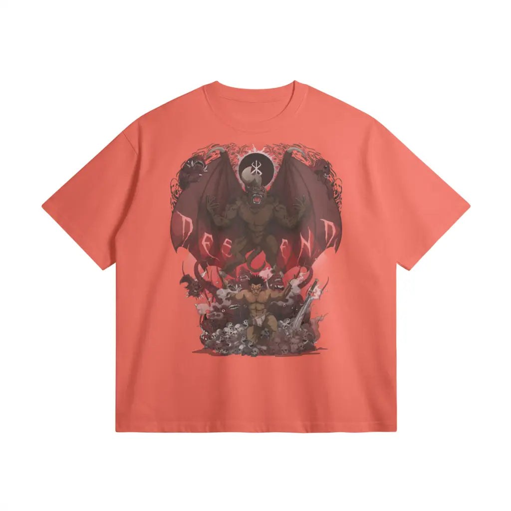 Descend | Oversized Heavyweight T-shirt - Salmon / Xs