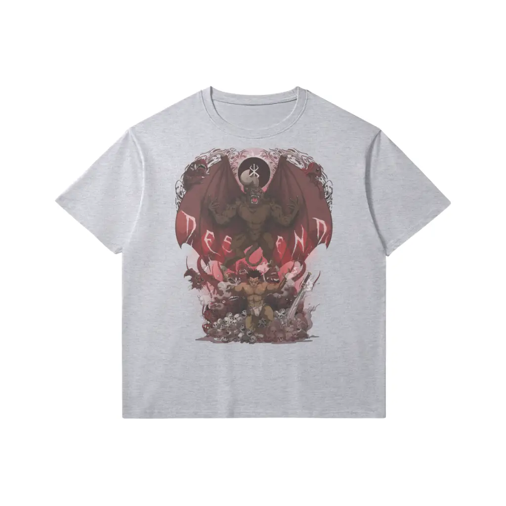 Descend | Slim Fit Heavyweight T-shirt - Medium Heather Gray / Xs