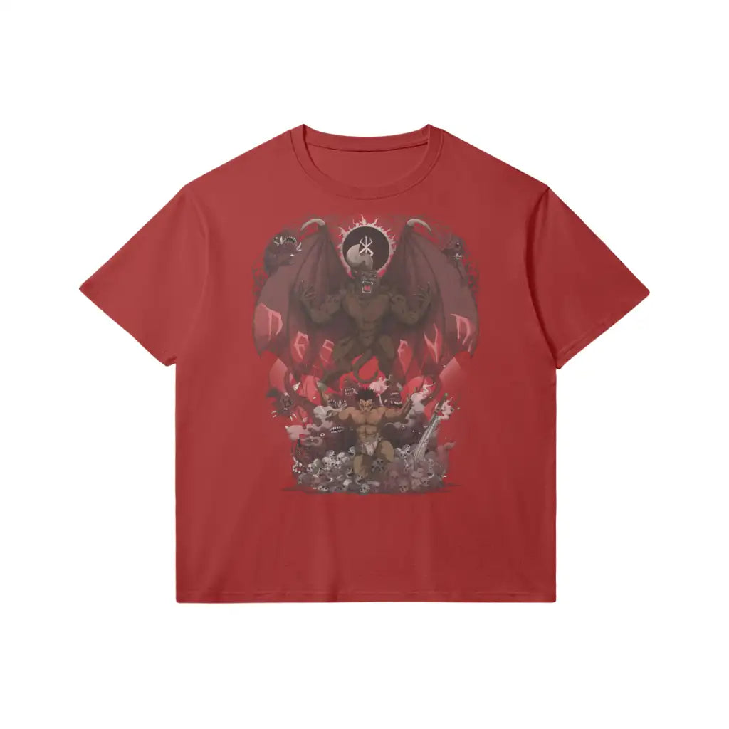 Descend | Slim Fit Heavyweight T-shirt - Red / Xs