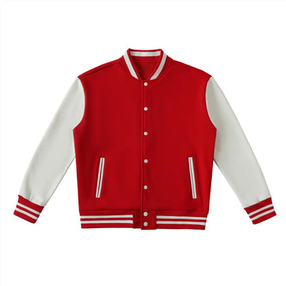 Golden Era Varsity Jacket Red with White / Xs