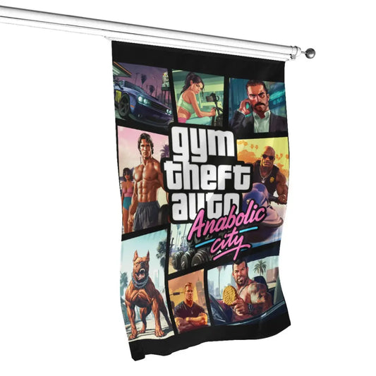Gym Theft Auto - Flag - s / White