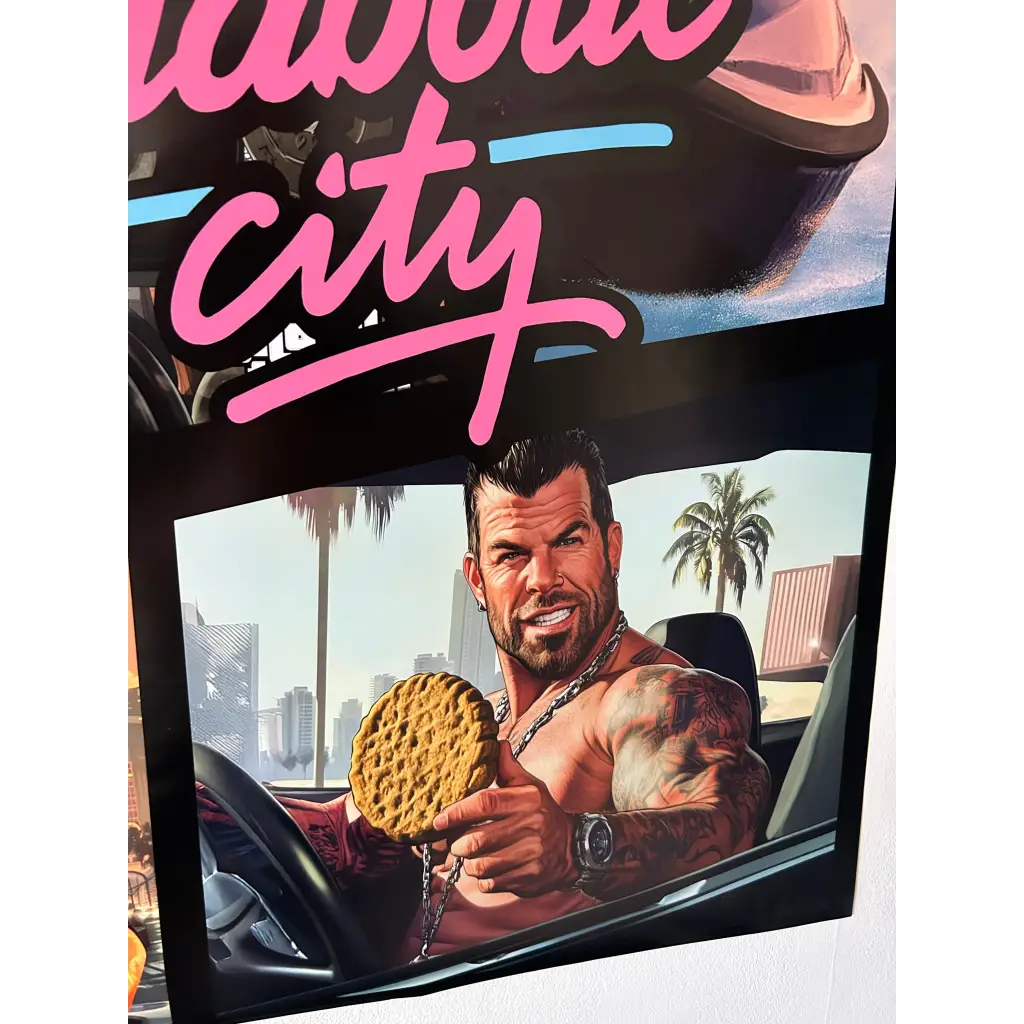 Gym Theft Auto - Poster - A0 (33 x 50 Inches) / White