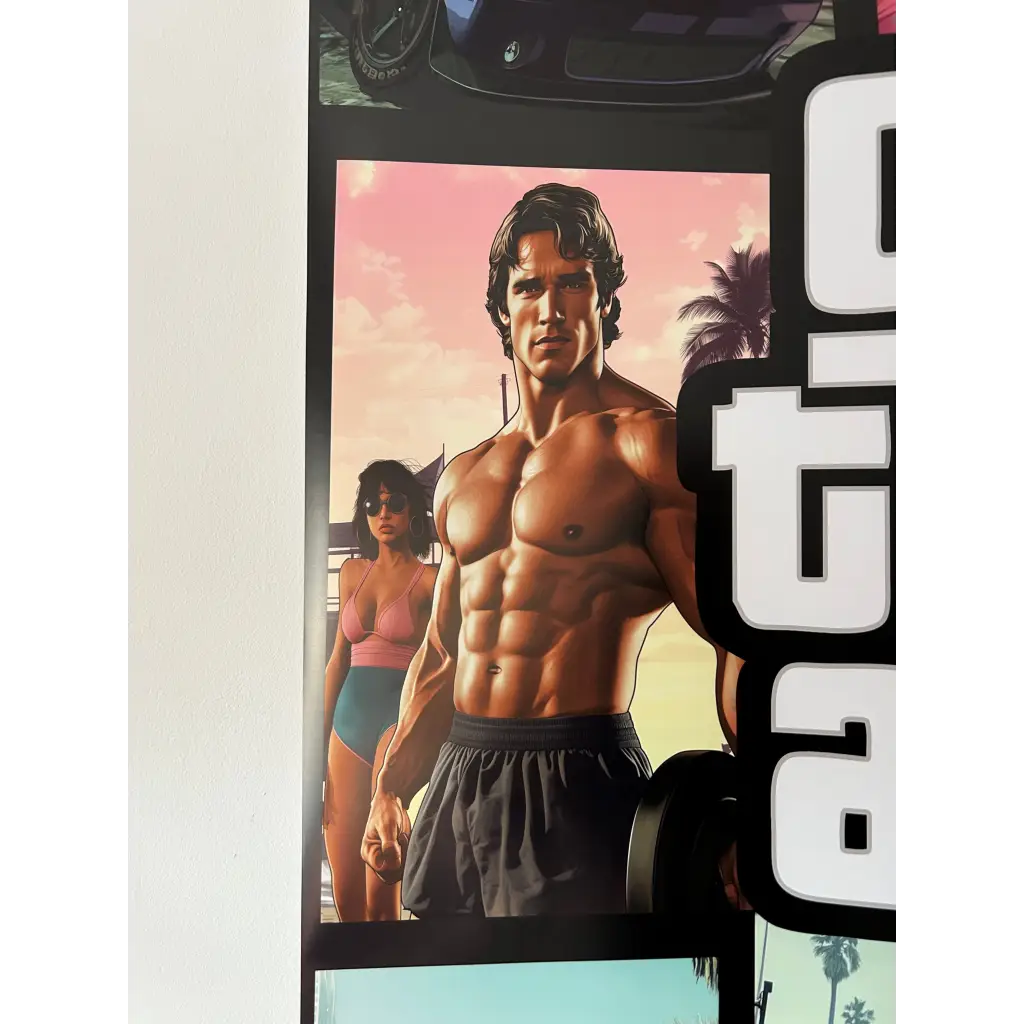 Gym Theft Auto - Poster - A0 (33 x 50 Inches) / White