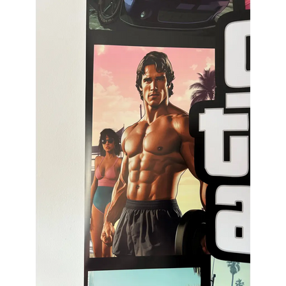 Gym Theft Auto - Poster - A0 (33 x 50 Inches) / White