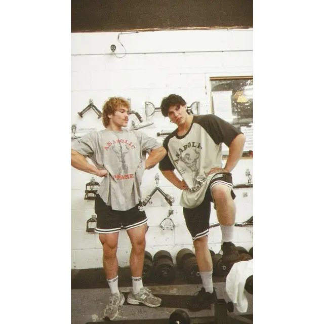 Mentzer Drop Shoulder T-shirt - Grey & Red