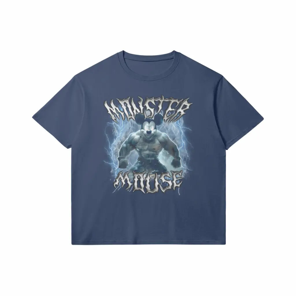 Monster Mouse | Slim Fit Heavyweight T-shirt - Dark Navy / Xs