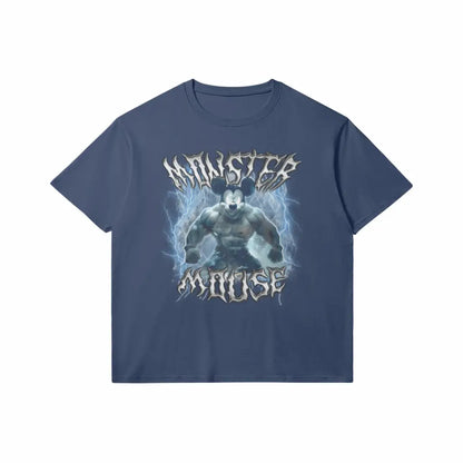Monster Mouse | Slim Fit Heavyweight T-shirt - Dark Navy / Xs