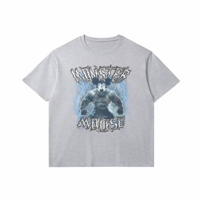 Monster Mouse | Slim Fit Heavyweight T-shirt - Medium Heather Gray / Xs