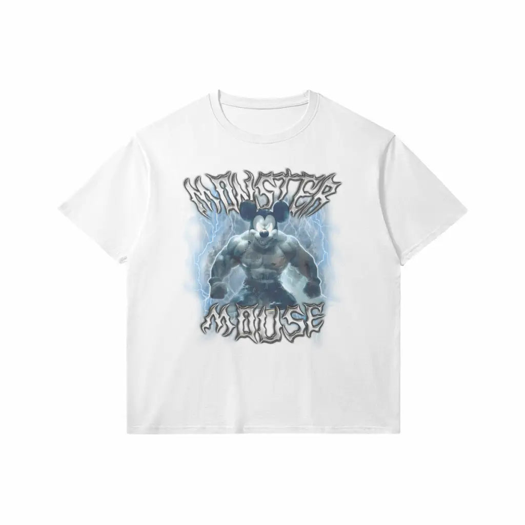 Monster Mouse | Slim Fit Heavyweight T-shirt - White / Xs