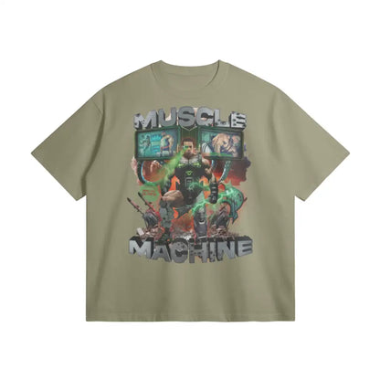 Muscle Machine | Oversized Heavyweight T-shirt - Artichoke / Xs