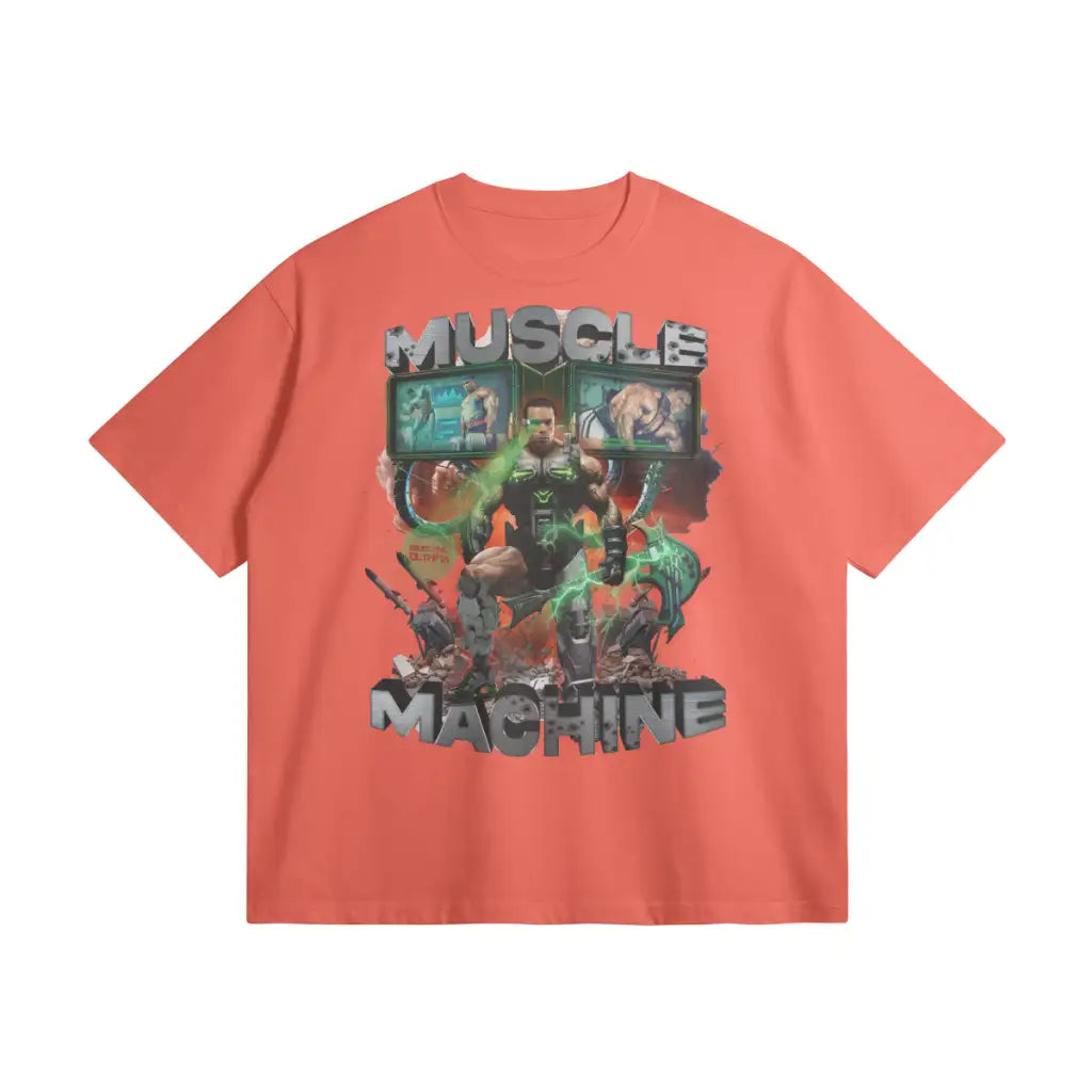 Muscle Machine | Oversized Heavyweight T-shirt - Salmon / Xs